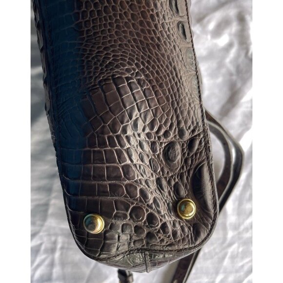 Brahmin Mercury Crescent Textured Leather Medium Asher Satchel Bag Purse - Picture 12 of 16